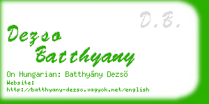 dezso batthyany business card